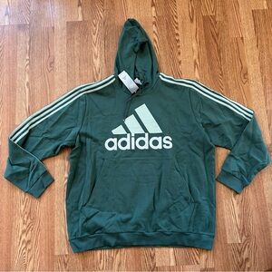 Green Adidas logo hooded sweatshirt